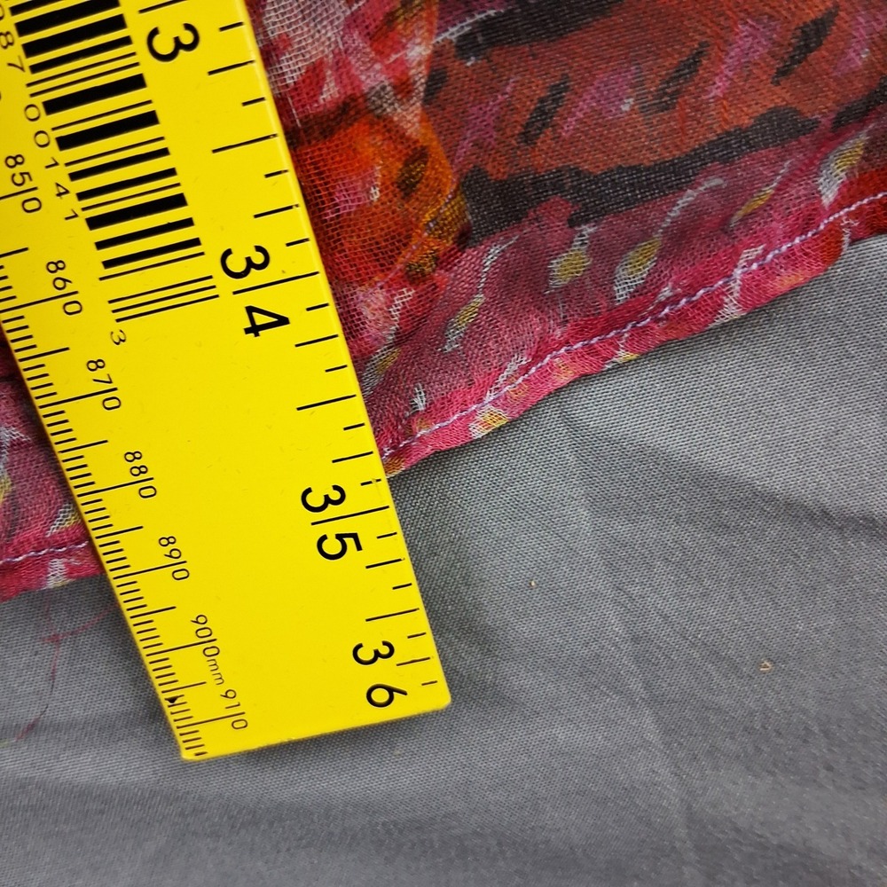 Multicolor Abstract Print Maxi Skirt Purple Pink Boho Lined Elastic Waist XL/2XL - Picture 6 of 8